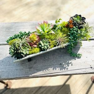 Faux succulent arrangement